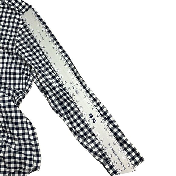 J Crew Shirt L Gingham Plaid Secret Wash Button Down Fall Black White - Picture 9 of 13
